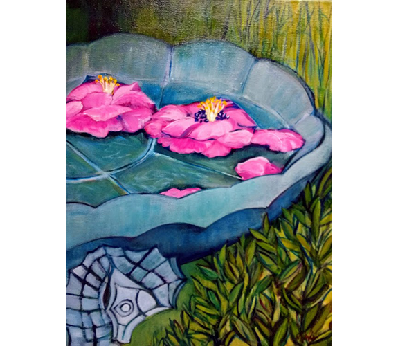 "Floating Camellias" by Mimi Williams